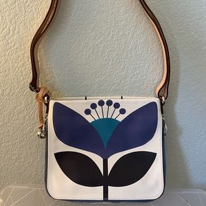 Brighton blue and white patterned handbag